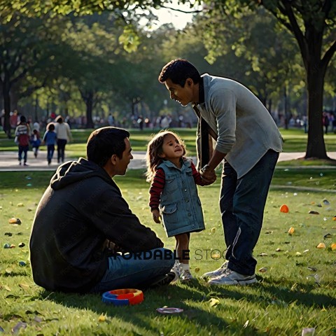Man and Child in Park