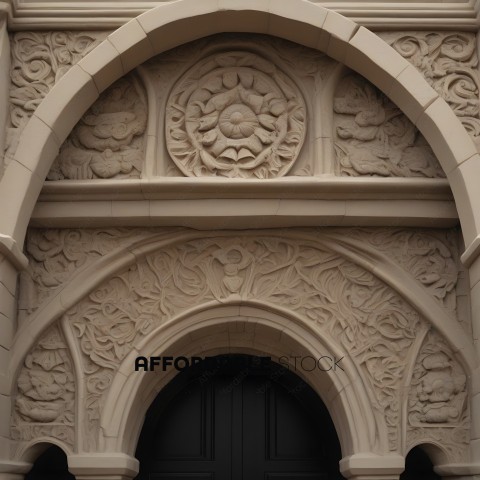 Arched Doorway with Decorative Designs