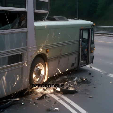 Bus crash on highway