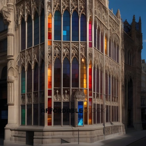 A building with a lot of windows and stained glass