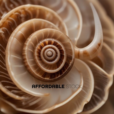 A close up of a spiral shell