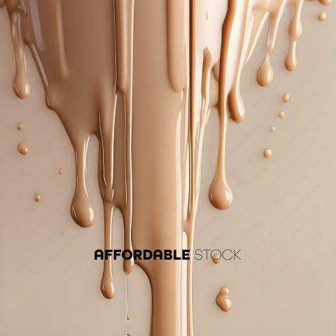 A close up of a dripping liquid with a brown tint