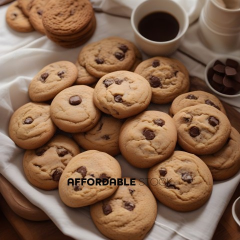 A Bunch of Chocolate Chip Cookies