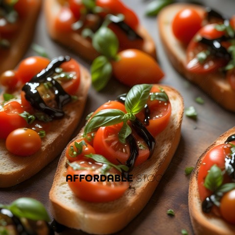 Bread with Tomatoes, Basil, and Olive Oil