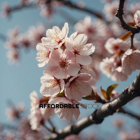 Blossoming Cherry Tree Branches