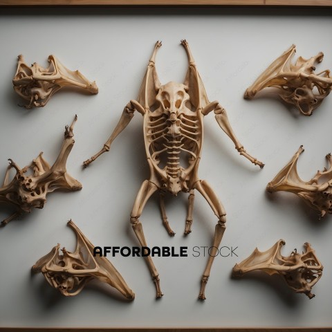 A collection of skeletons of birds