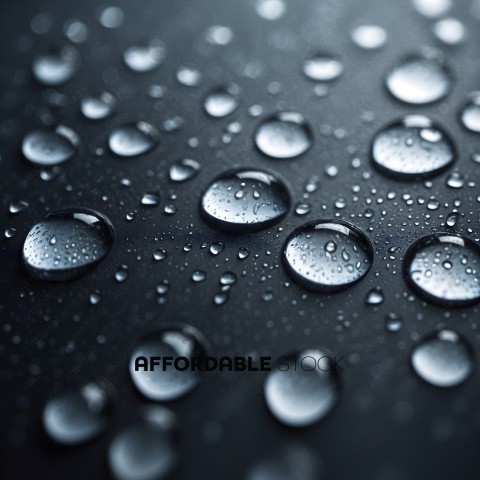 Drops of Water on a Black Surface