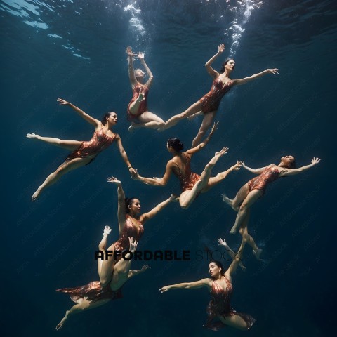 6 Women Diving in a Circle