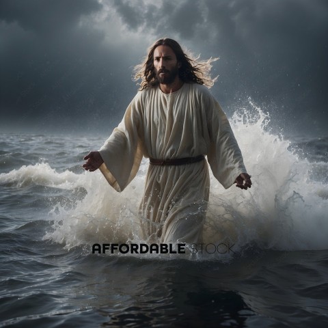 Jesus in the water