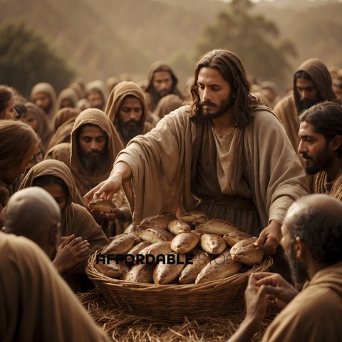 Jesus Feeding the Poor