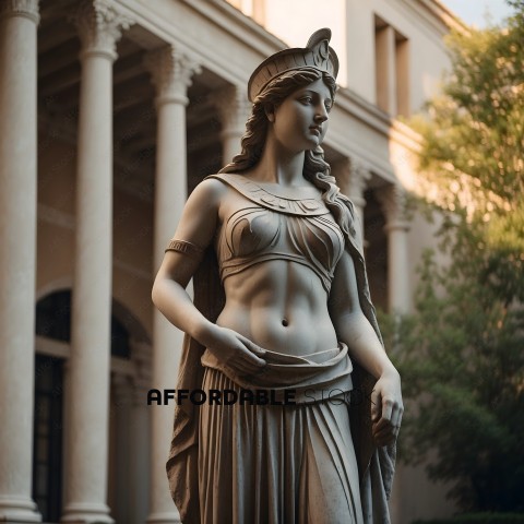 Statue of a woman in a dress