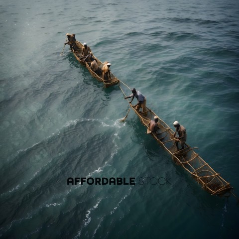 Men in a canoe on the water