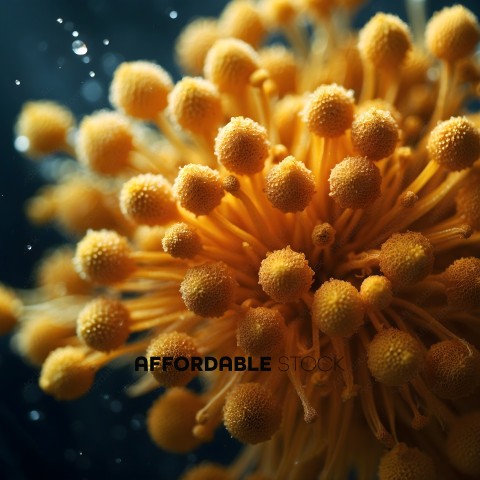 Yellow Flower with Water Droplets