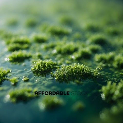 Green Algae on a Surface