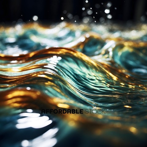 A colorful wave in a body of water