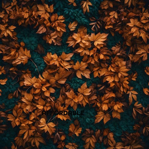 A close up of a pile of autumn leaves
