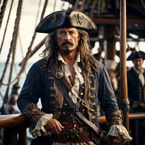 Pirate Captain on Ship