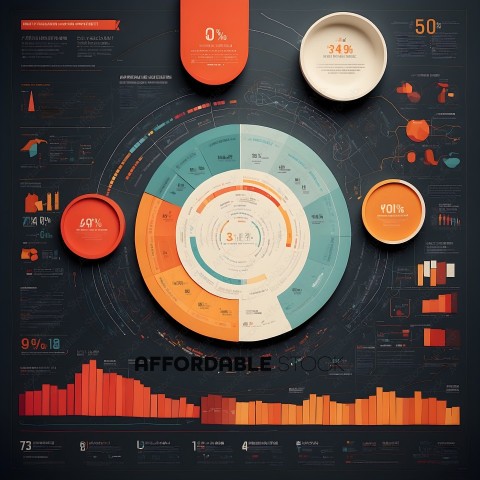 A colorful infographic displaying various statistics
