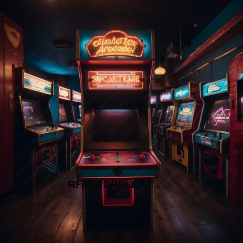 Arcade Game Room with a Pinball Machine